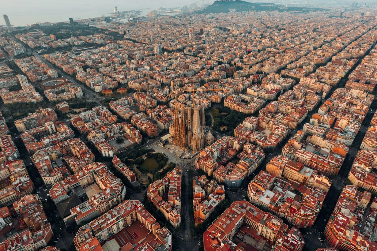 City of Barcelona fron air